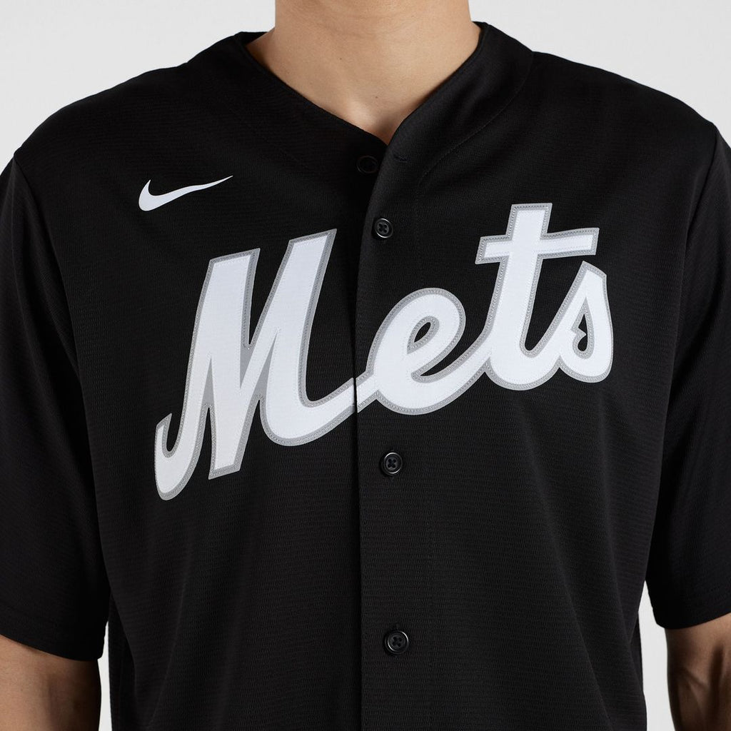 Men's New York Mets Francisco Lindor Black Replica Player Jersey