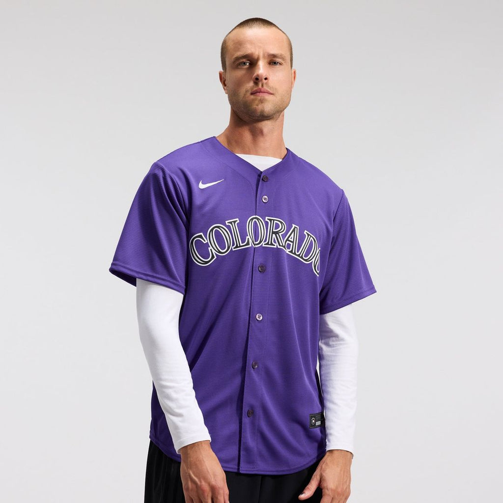 Men's Colorado Rockies White Home Replica Team Jersey