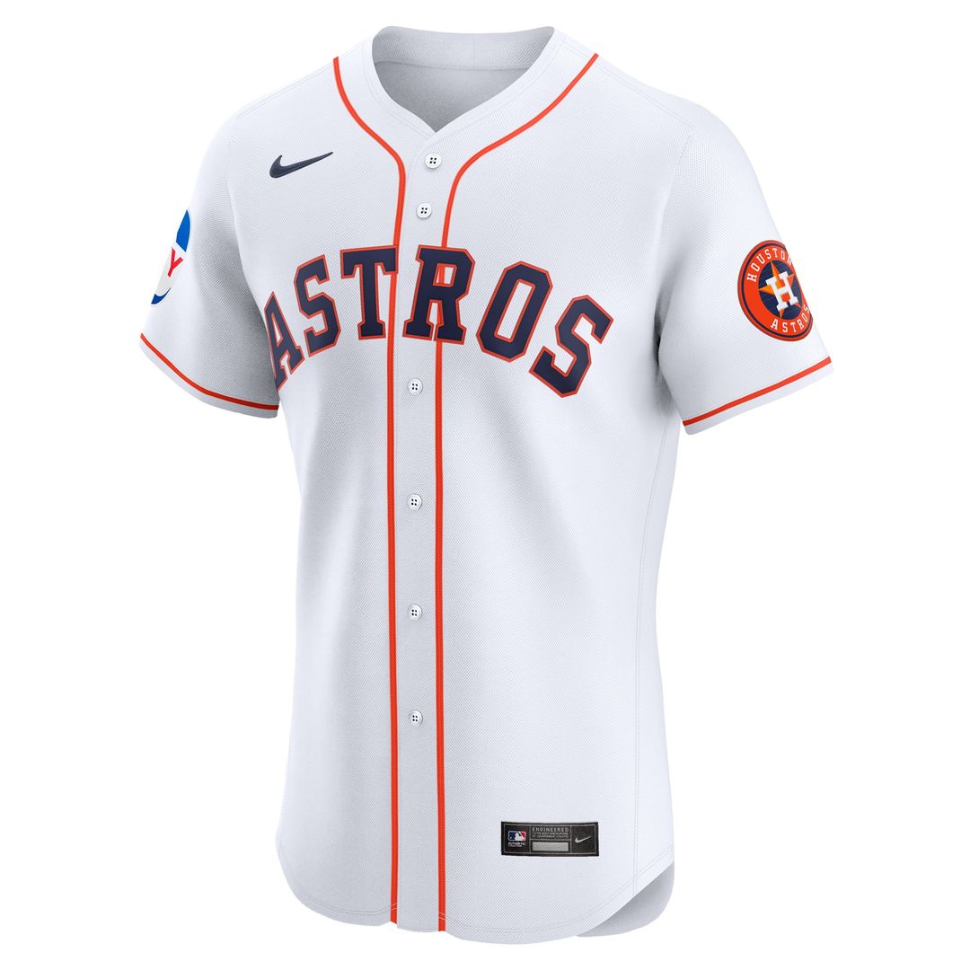 Men's Houston Astros White Home Elite Patch Jersey