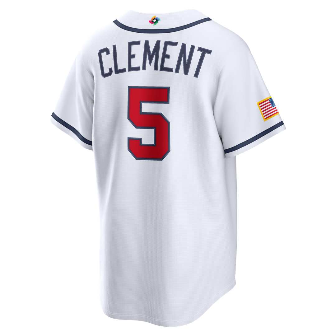 Men's USA Baseball Ernie Clement White 2026 World Baseball Classic Home Stadium Jersey