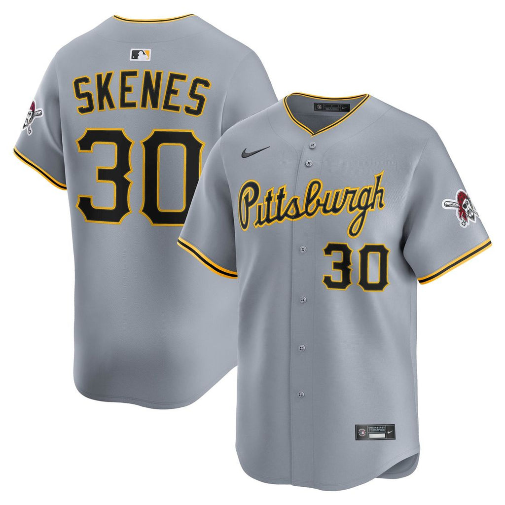 Men's Pittsburgh Pirates Paul Skenes Gray Road Player Jersey