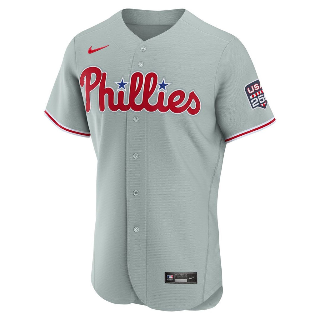 Fourth of July Men's Philadelphia Phillies Bryce Harper Gray USA 250 Jersey