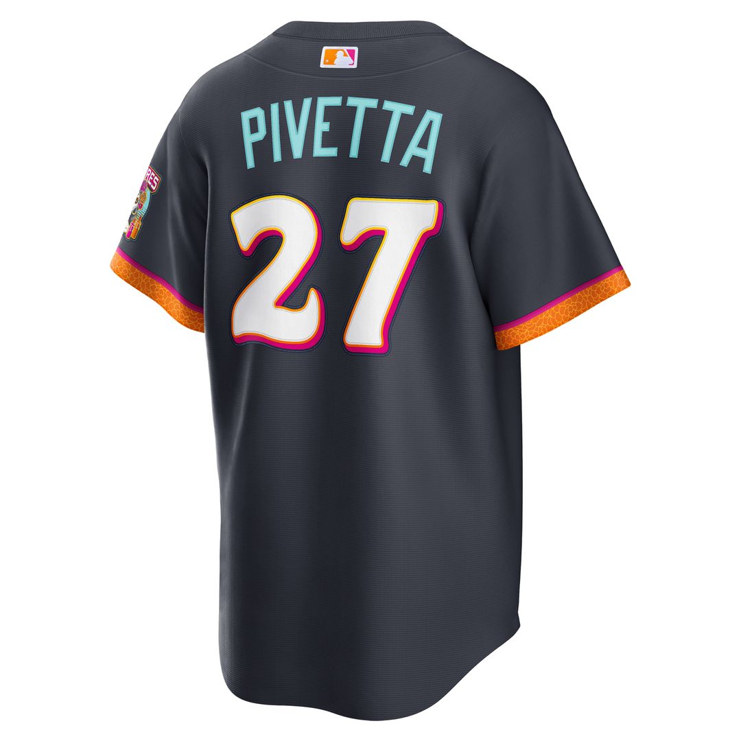 Men's San Diego Padres Nick Pivetta Obsidian 2026 City Connect Stadium Jersey