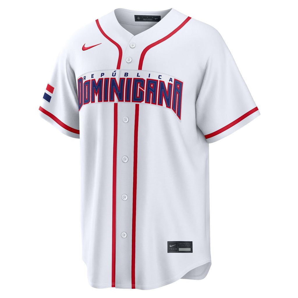 Men's Dominican Republic Baseball Juan Soto White 2026 World Baseball Classic Home Stadium Jersey