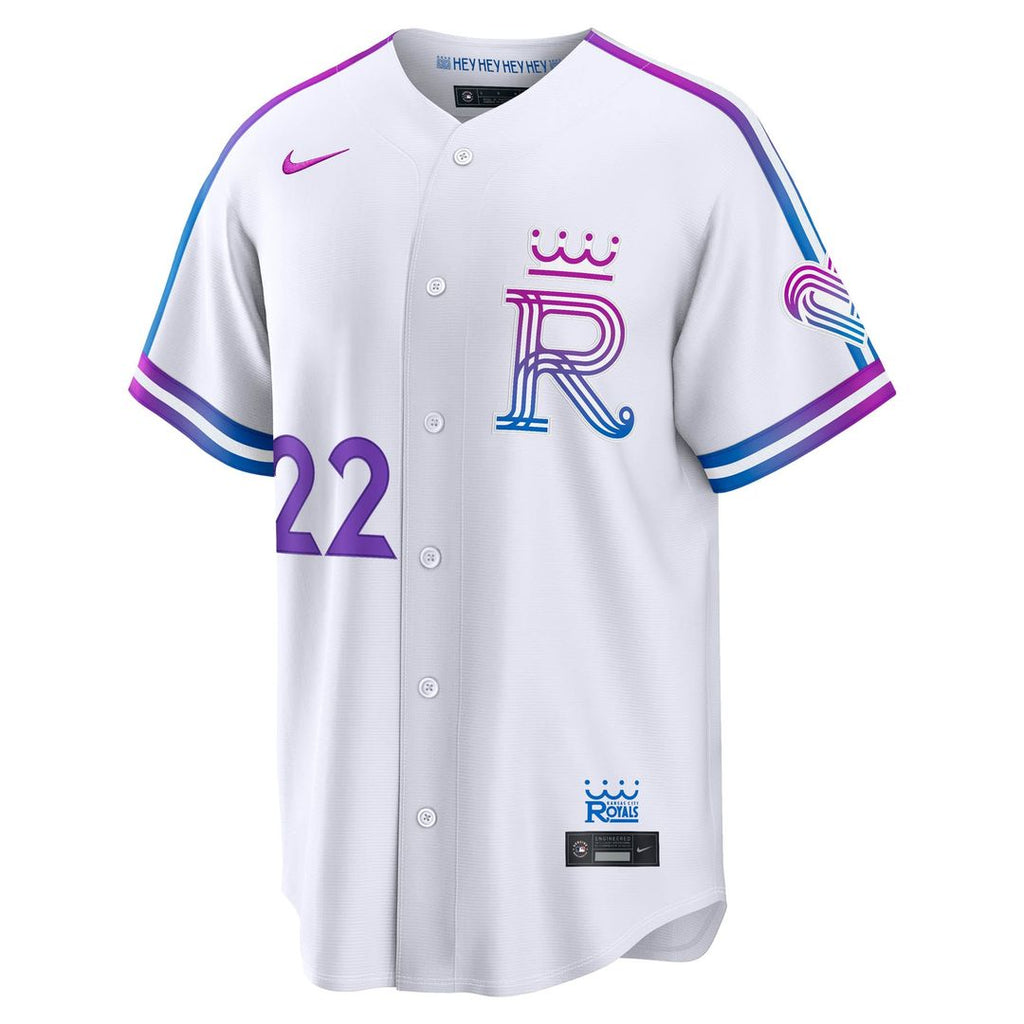 Men's Kansas City Royals Carter Jensen White 2026 City Connect Stadium Jersey