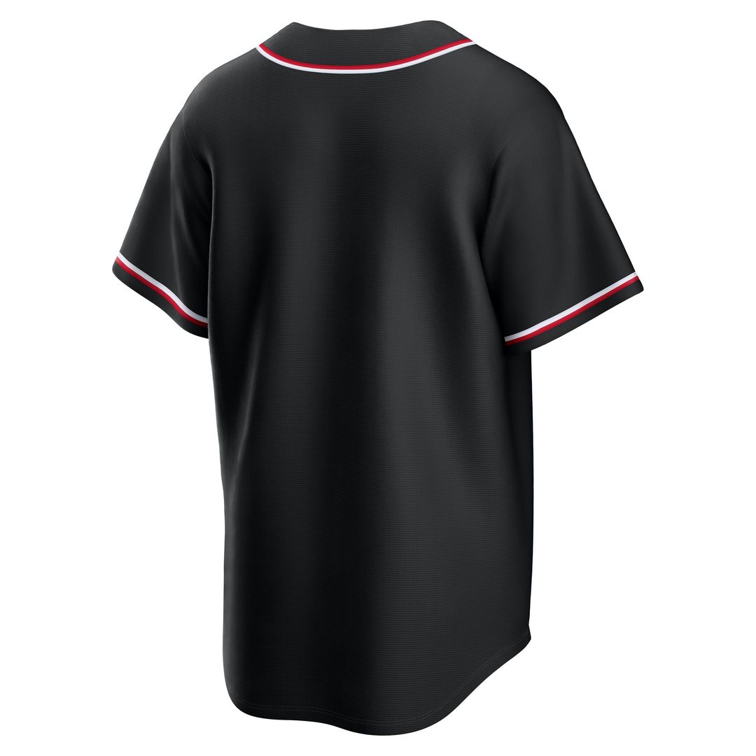 Men's Cleveland Guardians Fashion Replica Black Out Jersey