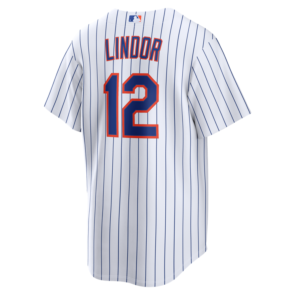 Men's New York Mets Francisco Lindor White Home Replica Jersey
