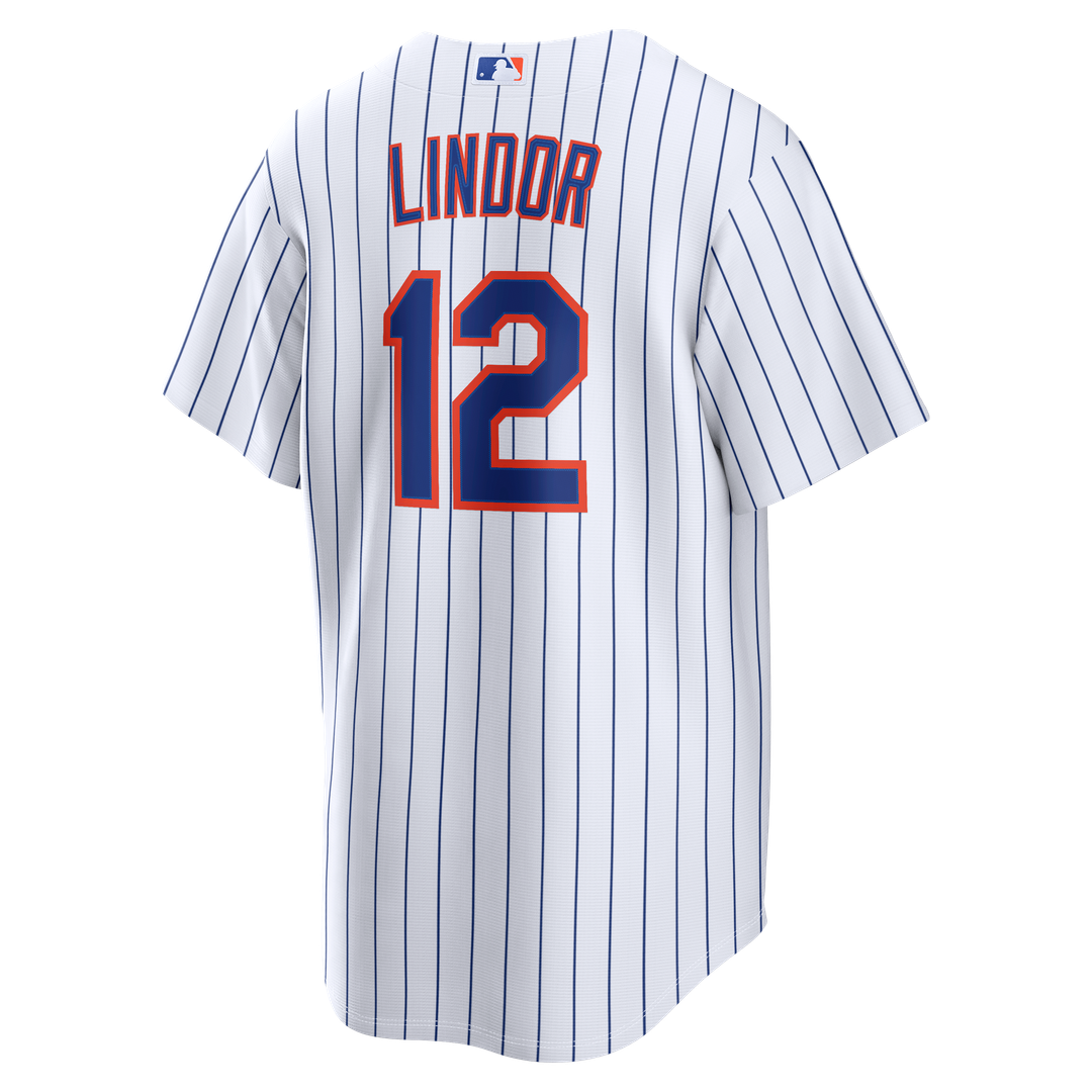 Men's New York Mets Francisco Lindor White Home Replica Jersey
