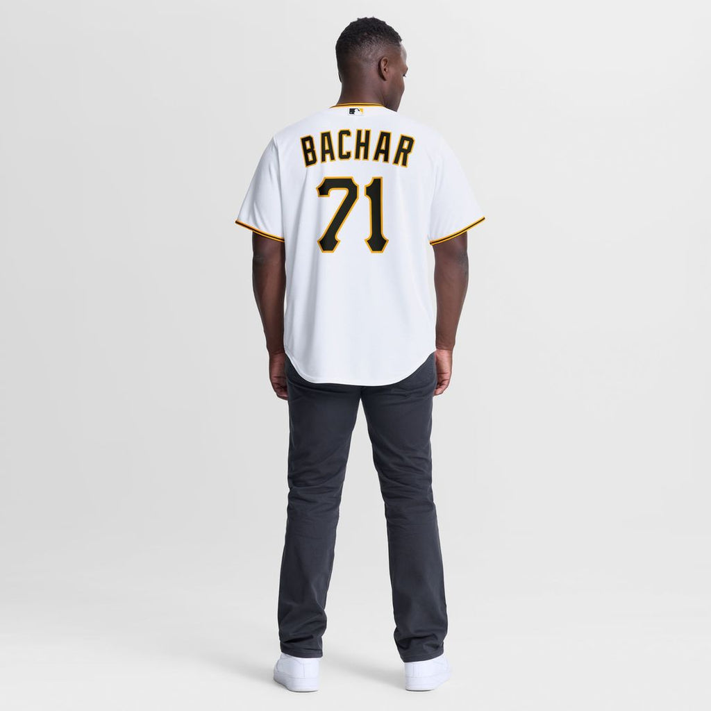 Men's Pittsburgh Pirates Lake Bachar White Home Replica Jersey