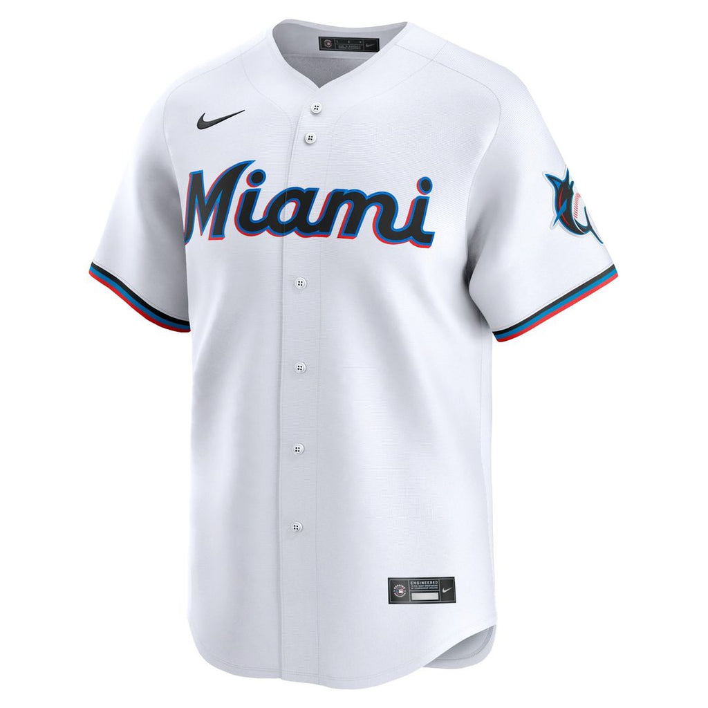 Men's Miami Marlins Sandy Alcantara White Home Player Jersey
