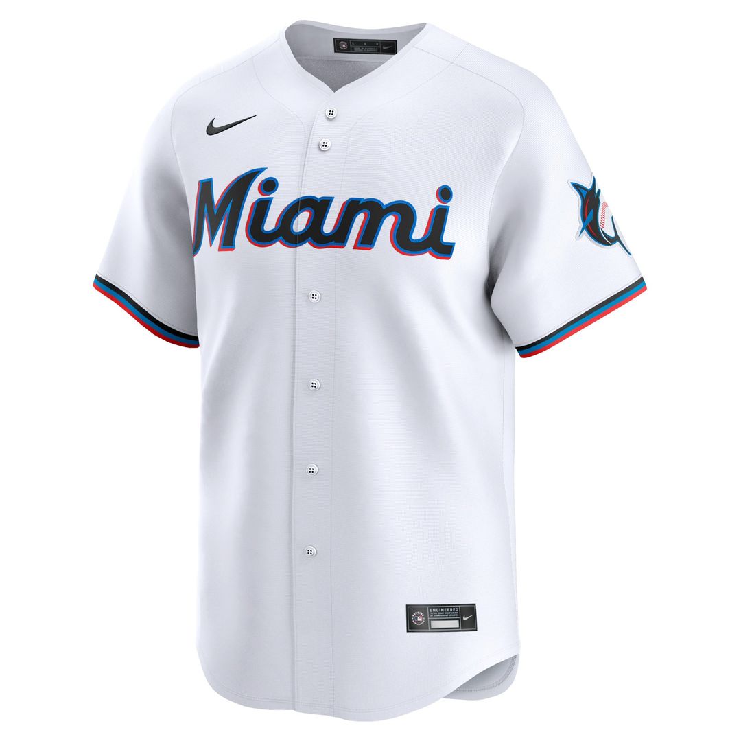 Men's Miami Marlins Sandy Alcantara White Home Player Jersey