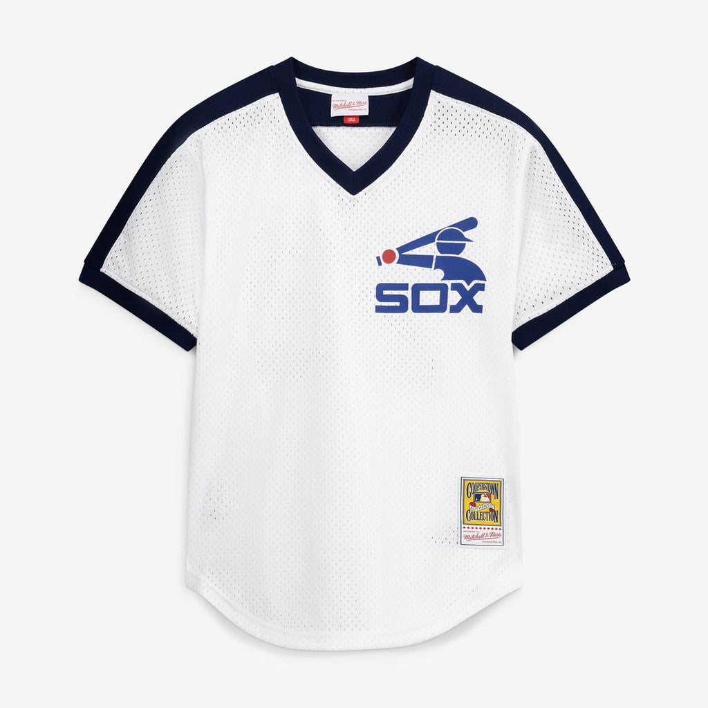 Men's Chicago White Sox Carlton Fisk White Batting Practice Jersey