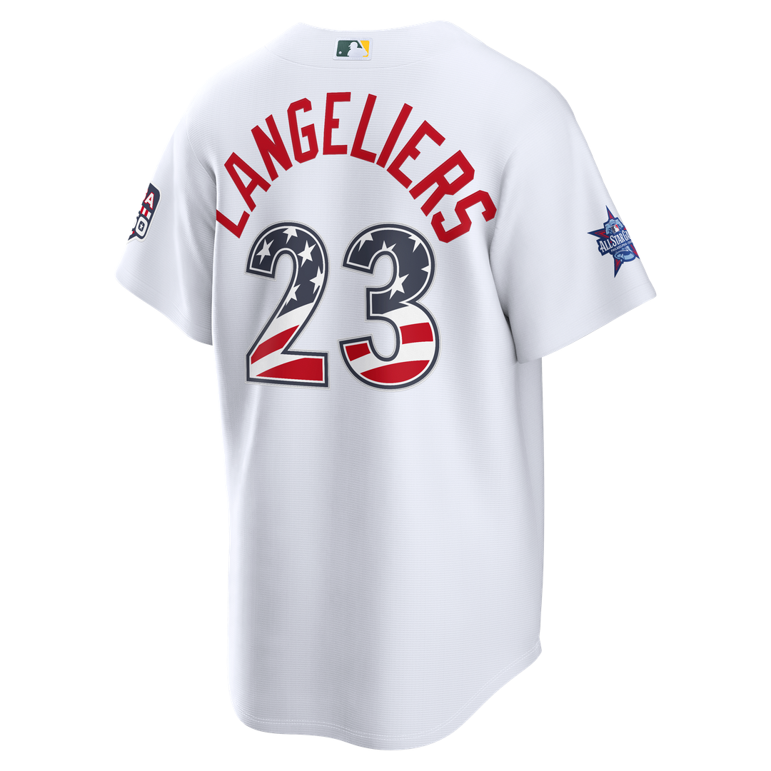 2026 All-Star Edition Stars & Stripes Men's Athletics Shea Langeliers White Stadium Jersey