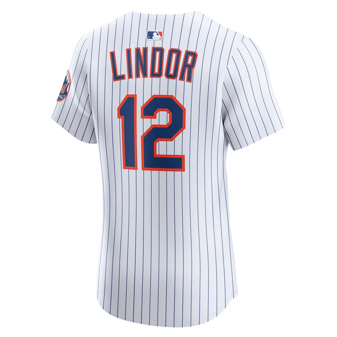Men's New York Mets Francisco Lindor White Home Elite Player Jersey