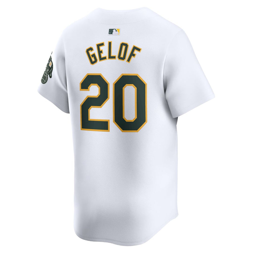 Men's Athletics Zack Gelof White Home Player Jersey