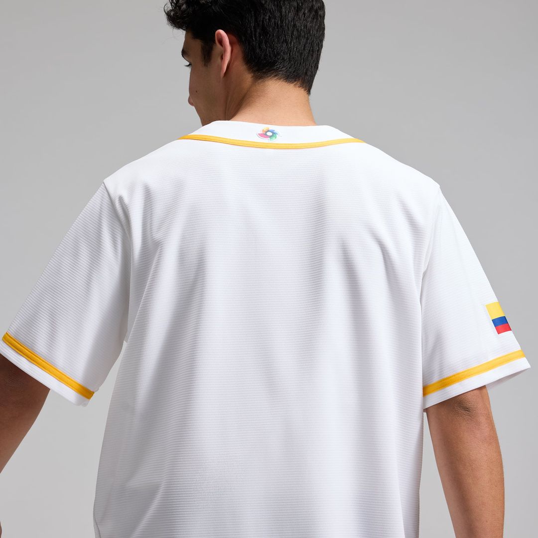 Men's Colombia Baseball White 2026 World Baseball Classic Home Stadium Jersey