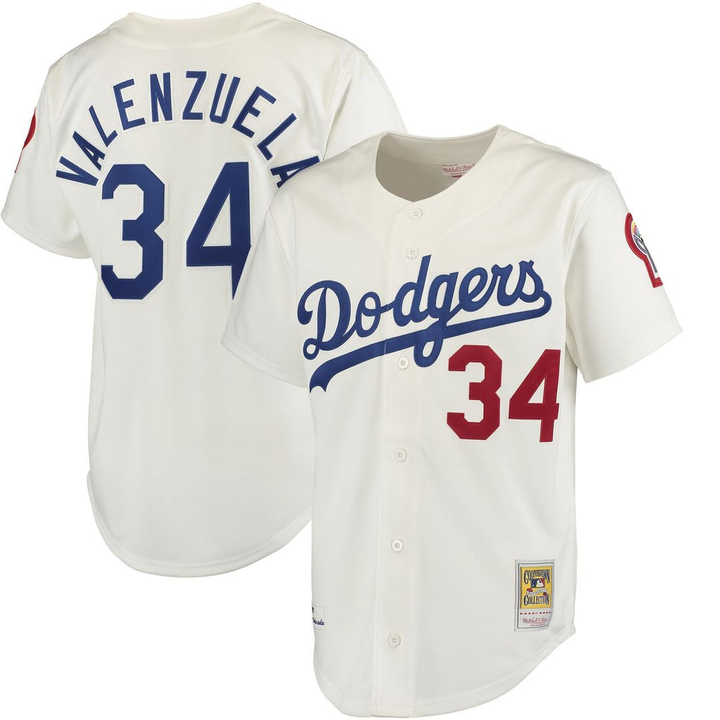 Men's Los Angeles Dodgers Fernando Valenzuela Gray Jersey