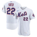Men's New York Mets Juan Soto White Home Sponsor Patch Jersey