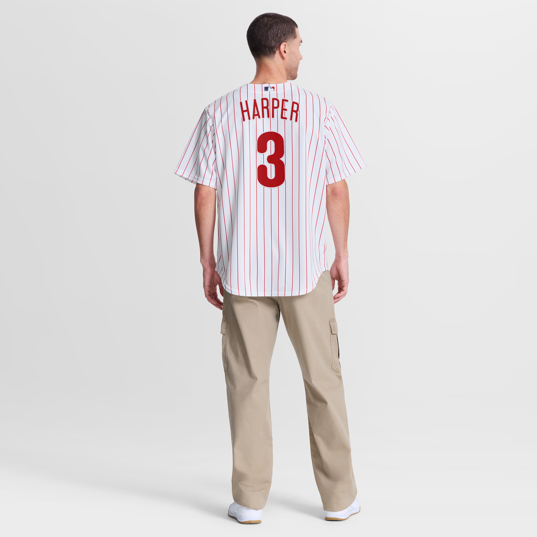 Men's Philadelphia Phillies Bryce Harper White Home Replica Jersey