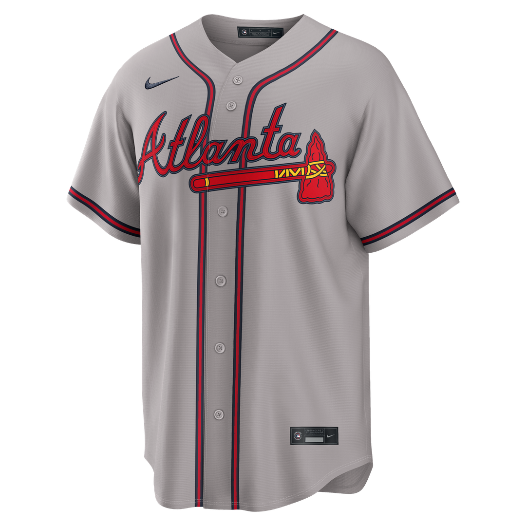 Men's Atlanta Braves Ronald Acuña Jr. Gray Road Replica Jersey