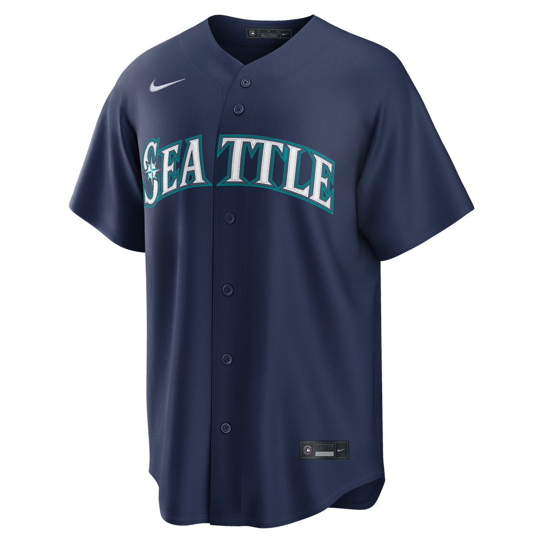 Men's Seattle Mariners Cal Raleigh Navy Road Replica Jersey