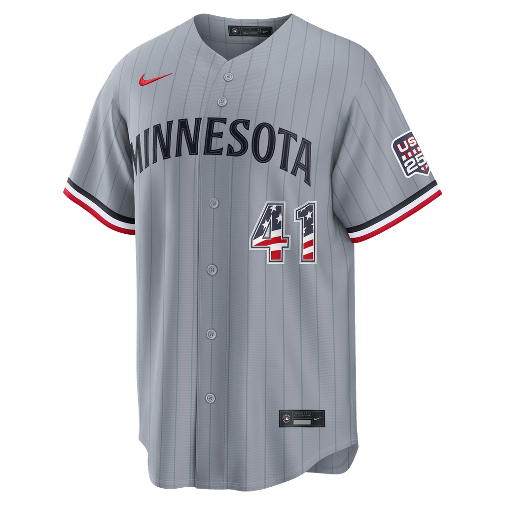 Fourth of July Men's Minnesota Twins Joe Ryan Gray USA 250 Stadium Jersey