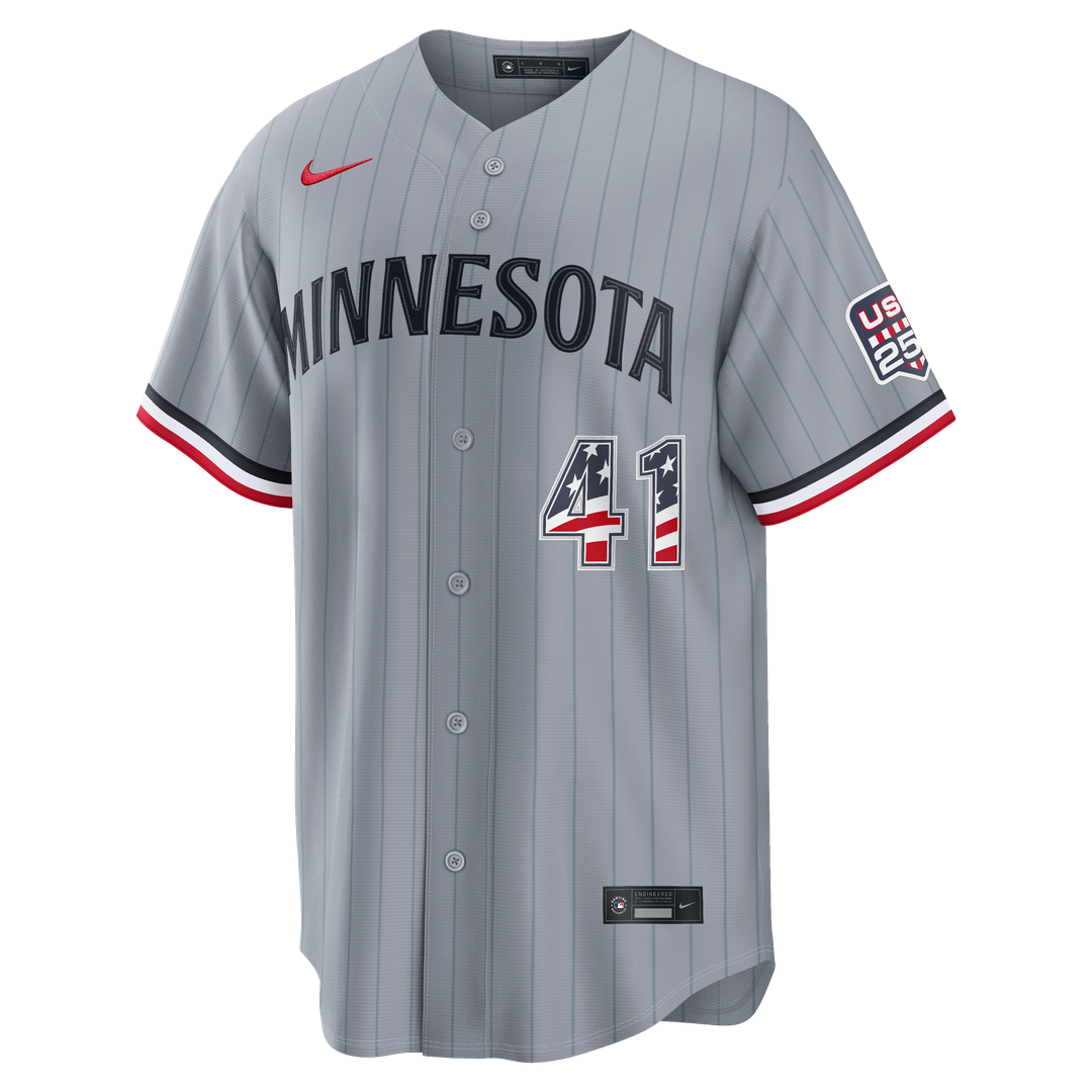 Fourth of July Men's Minnesota Twins Joe Ryan Gray USA 250 Stadium Jersey