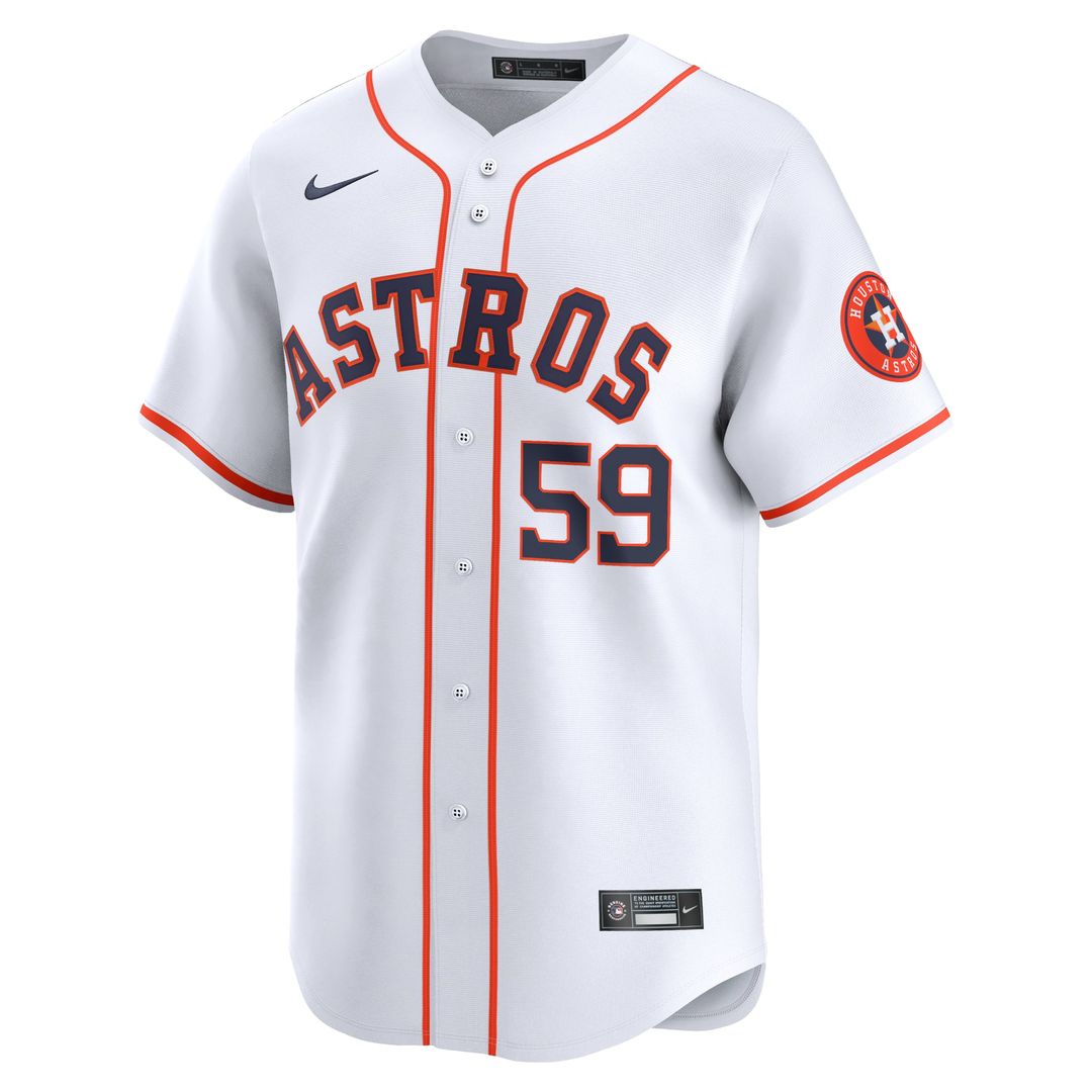 Men's Houston Astros Framber Valdez White Home Player Jersey