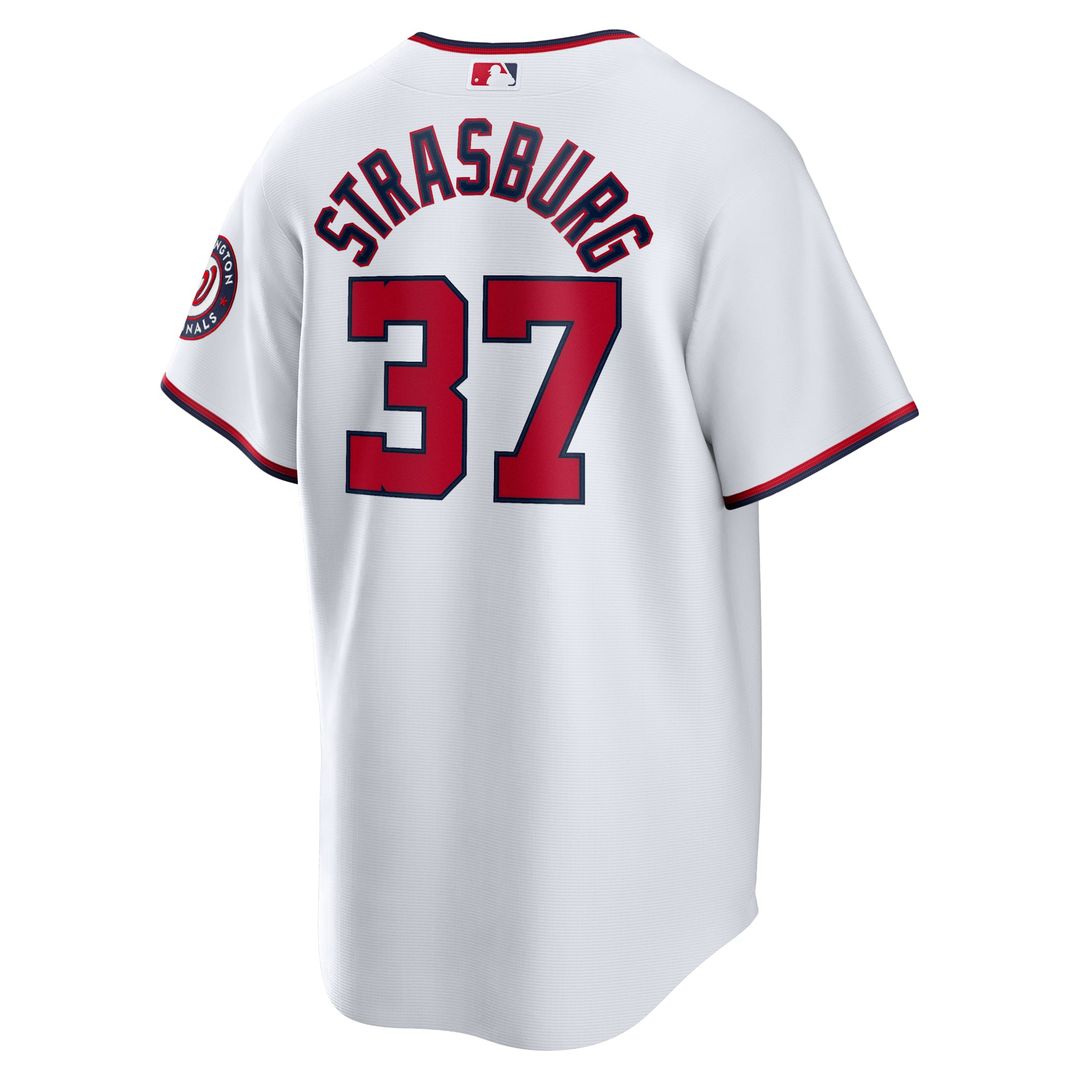 Men's Washington Nationals Stephen Strasburg White Home Replica Jersey