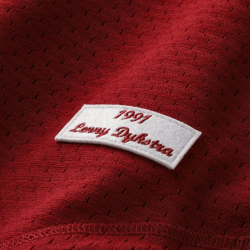 Men's Philadelphia Phillies Lenny Dykstra Scarlet Batting Practice Jersey