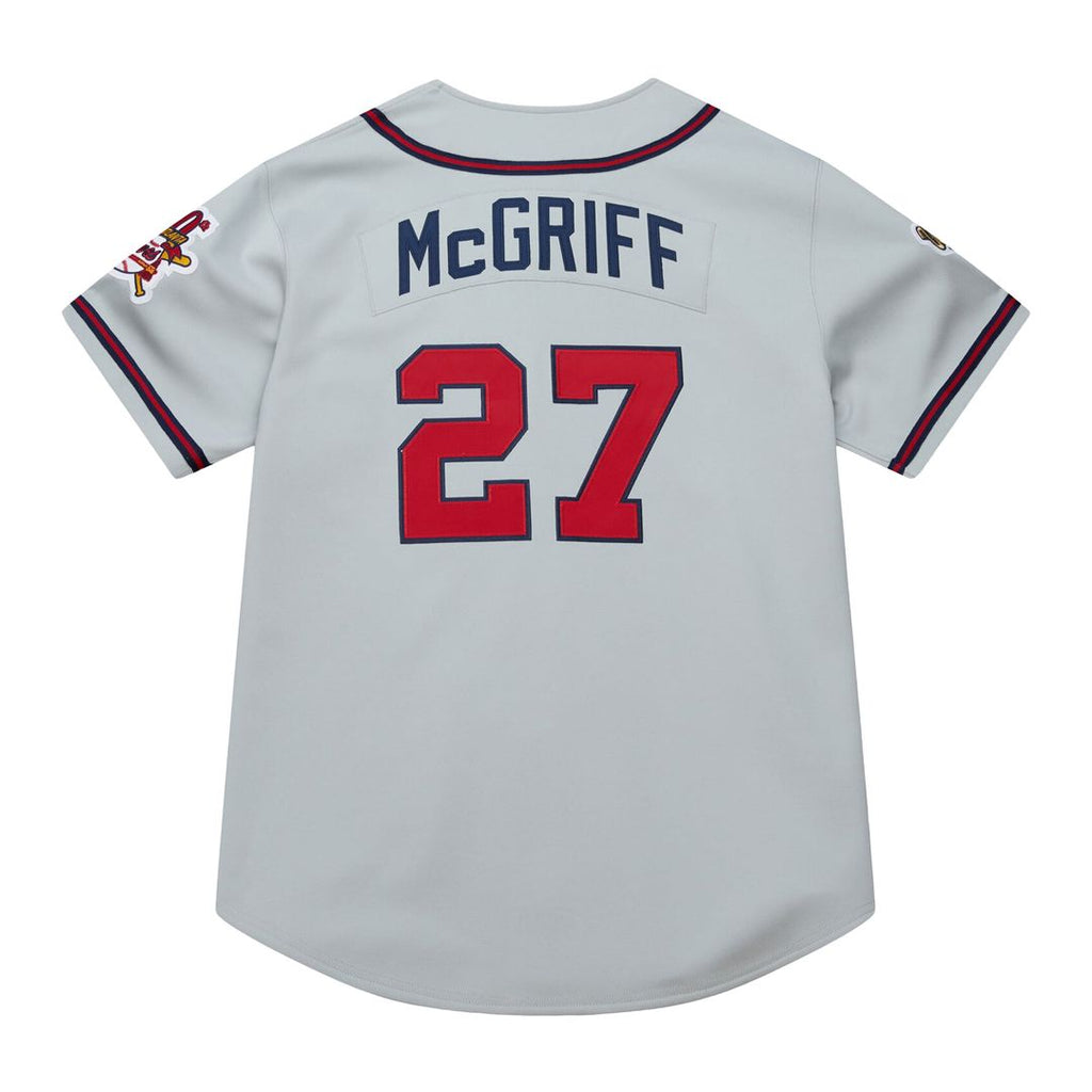 Men's Atlanta Braves Fred McGriff Gray 1995 Throwback Jersey