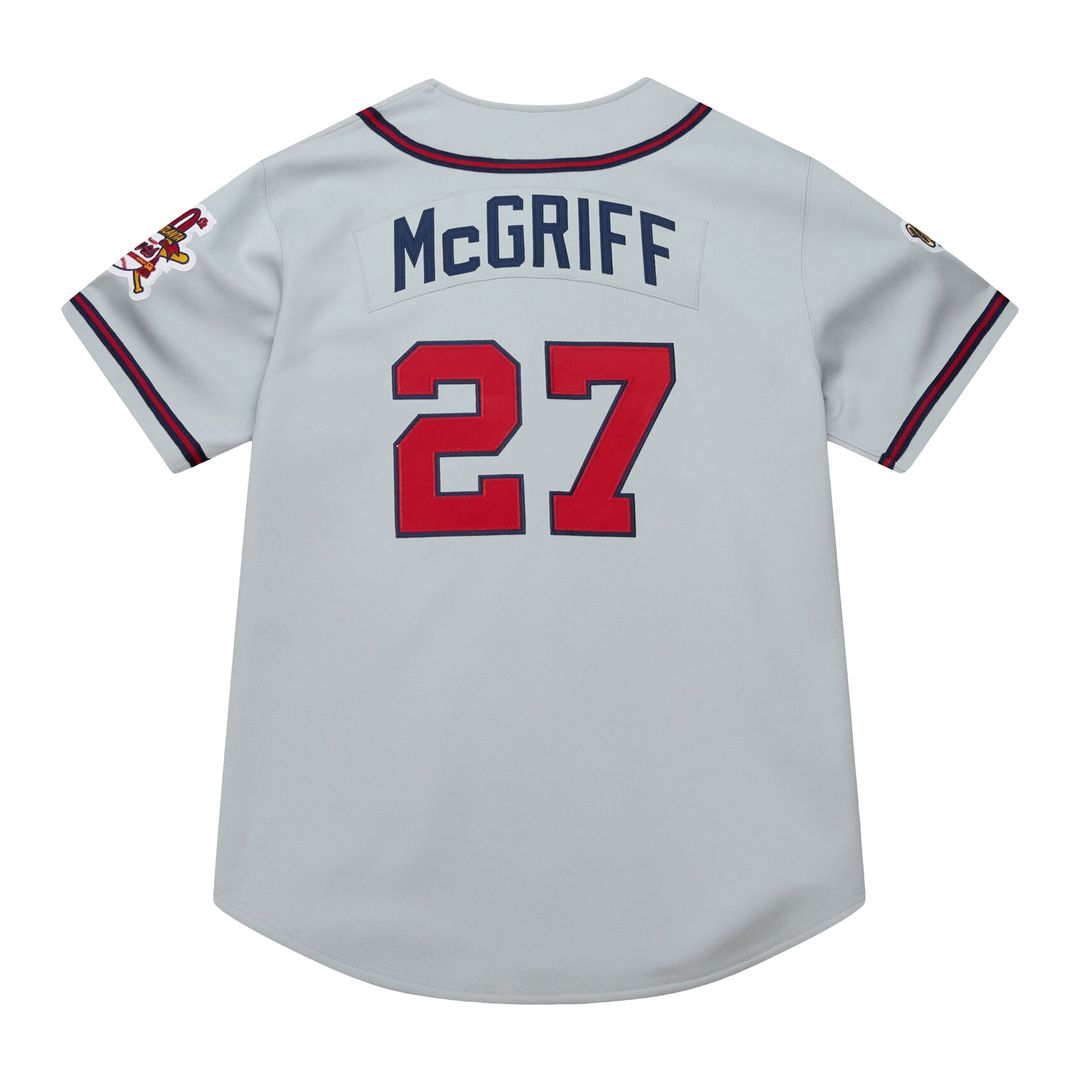 Men's Atlanta Braves Fred McGriff Gray 1995 Throwback Jersey