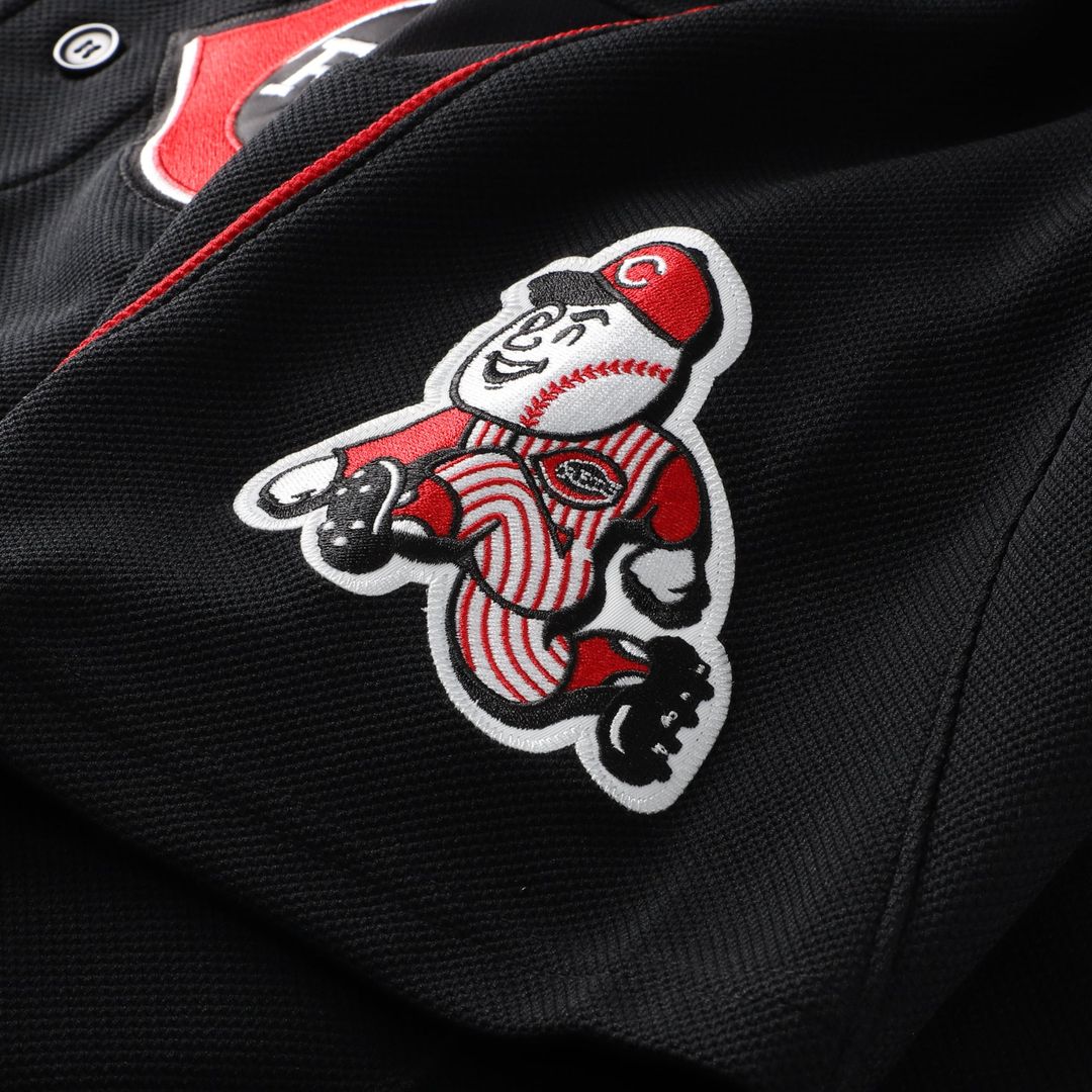 Men's Cincinnati Reds Ken Griffey Jr. it Black Mesh Batting Practice Jersey