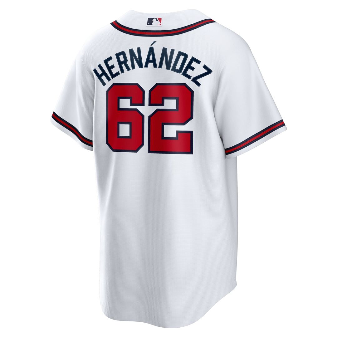 Men's Atlanta Braves Daysbel Hernandez White Home Replica Jersey