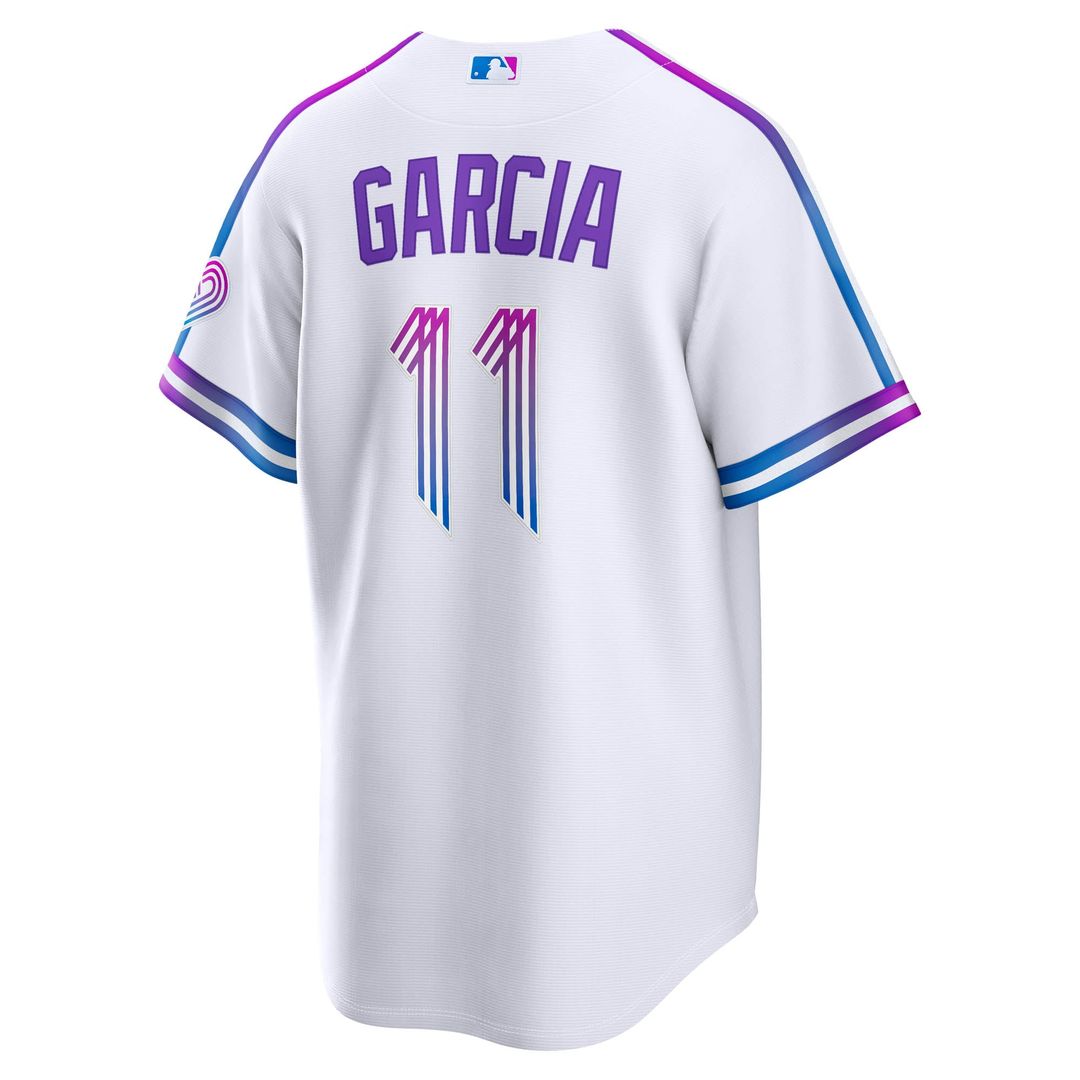 Men's Kansas City Royals Maikel Garcia White 2026 City Connect Stadium Jersey