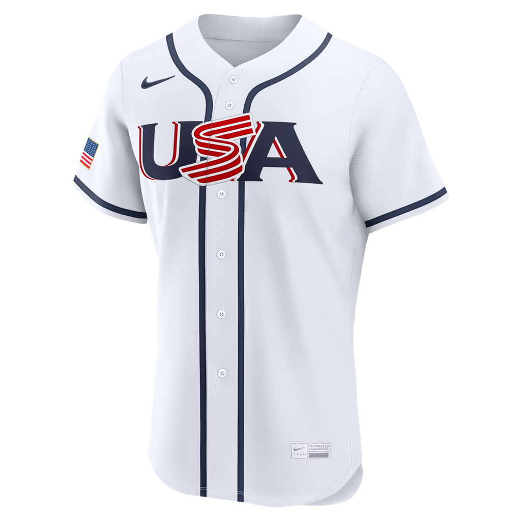 Men's USA Baseball Cal Raleigh White 2026 World Baseball Classic Home Jersey