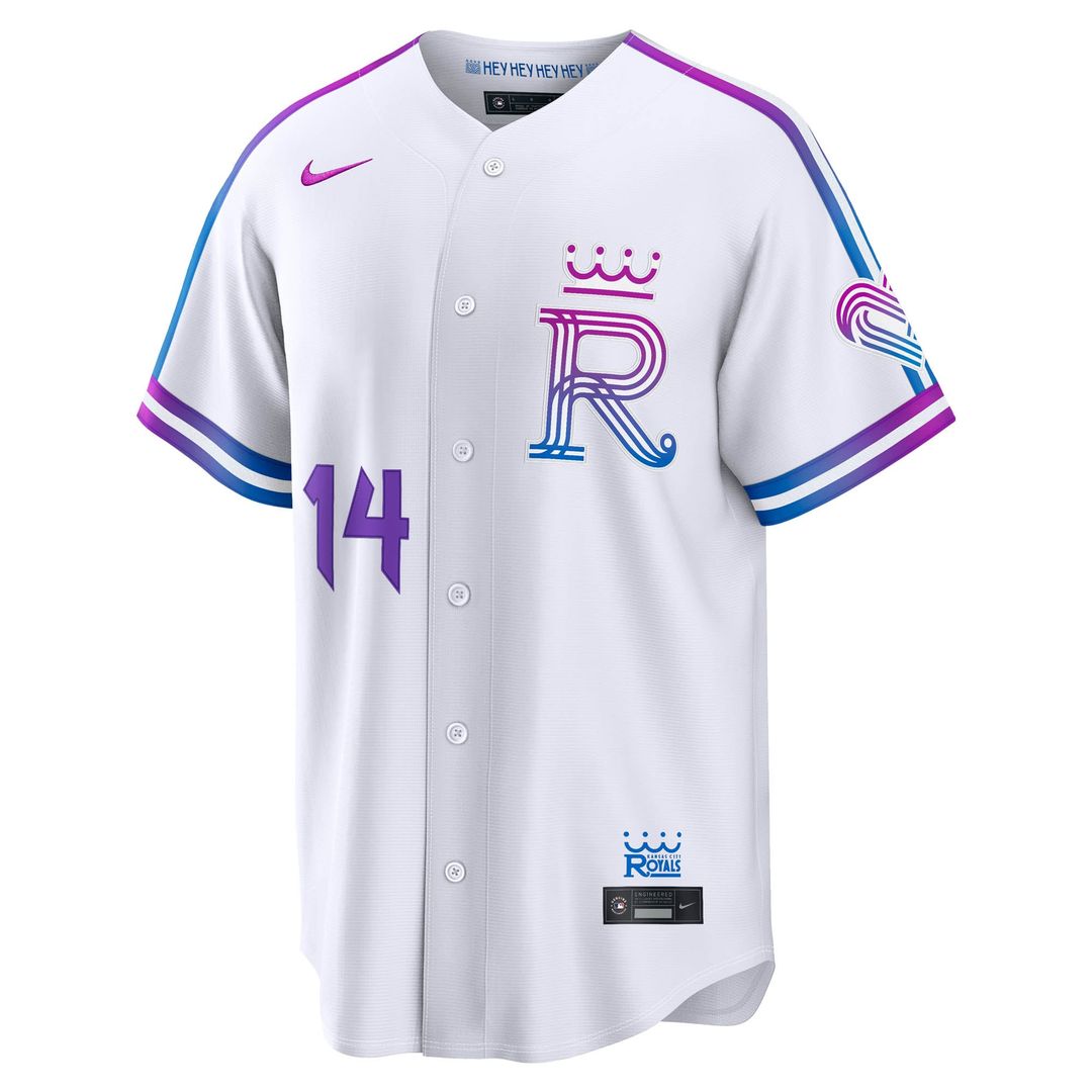 Men's Kansas City Royals Jac Caglianone White 2026 City Connect Stadium Jersey