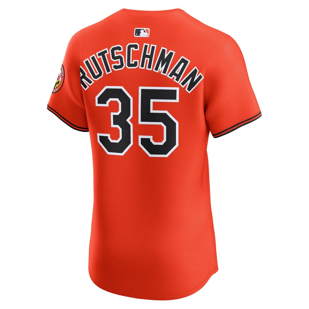 Men's Baltimore Orioles Adley Rutschman Orange Alternate 2 Elite Jersey