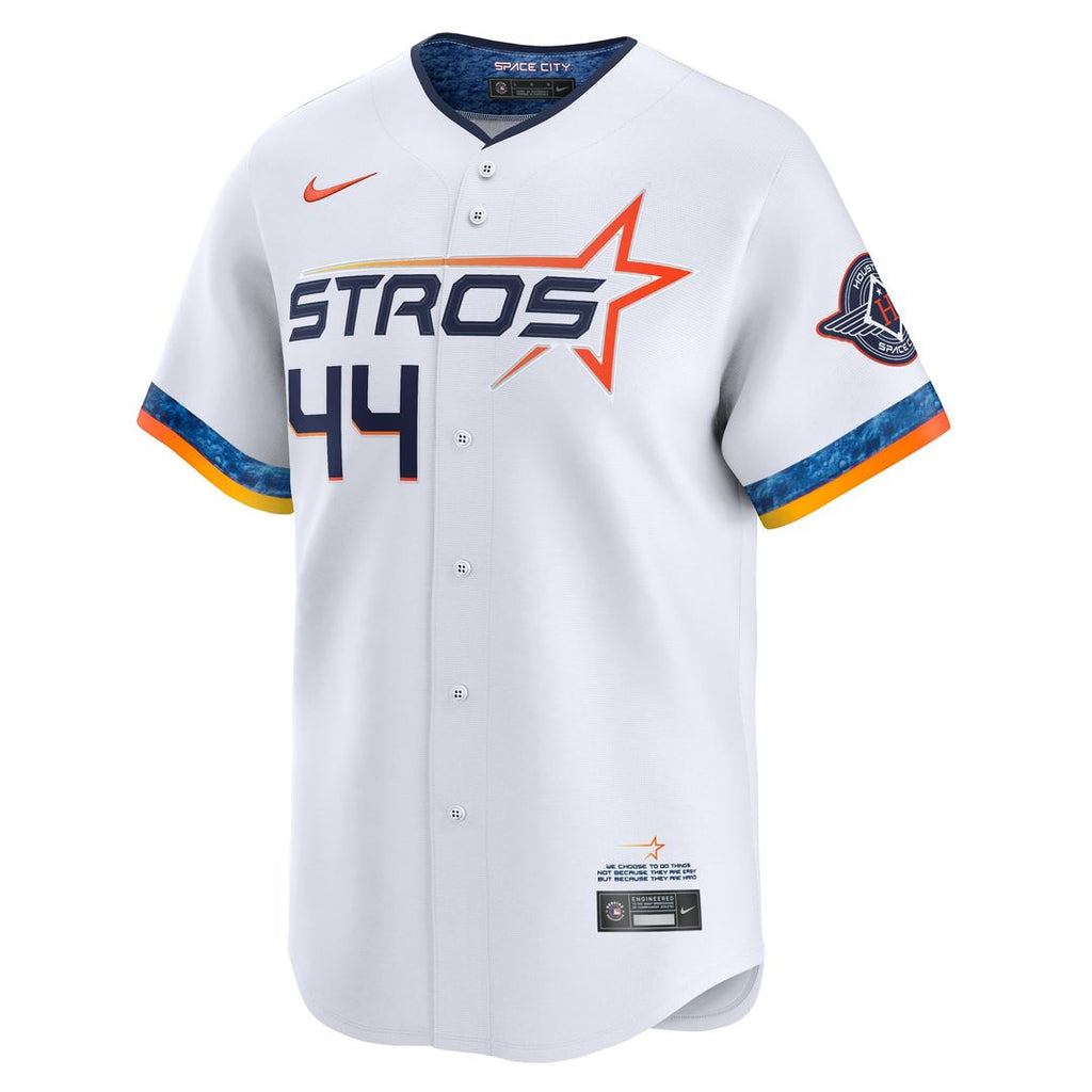 Men's Houston Astros Yordan Alvarez White 2025 City Connect Player Jersey