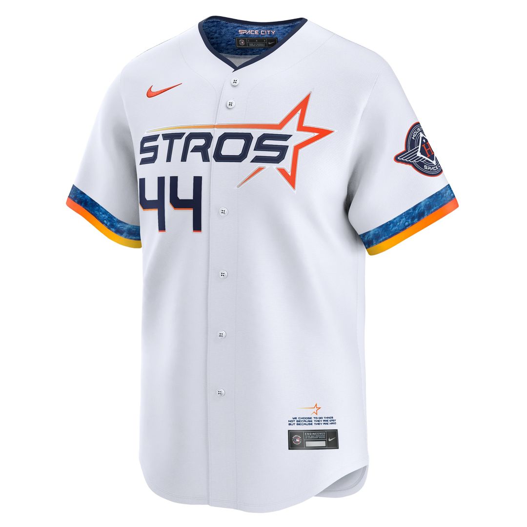 Men's Houston Astros Yordan Alvarez White 2025 City Connect Player Jersey
