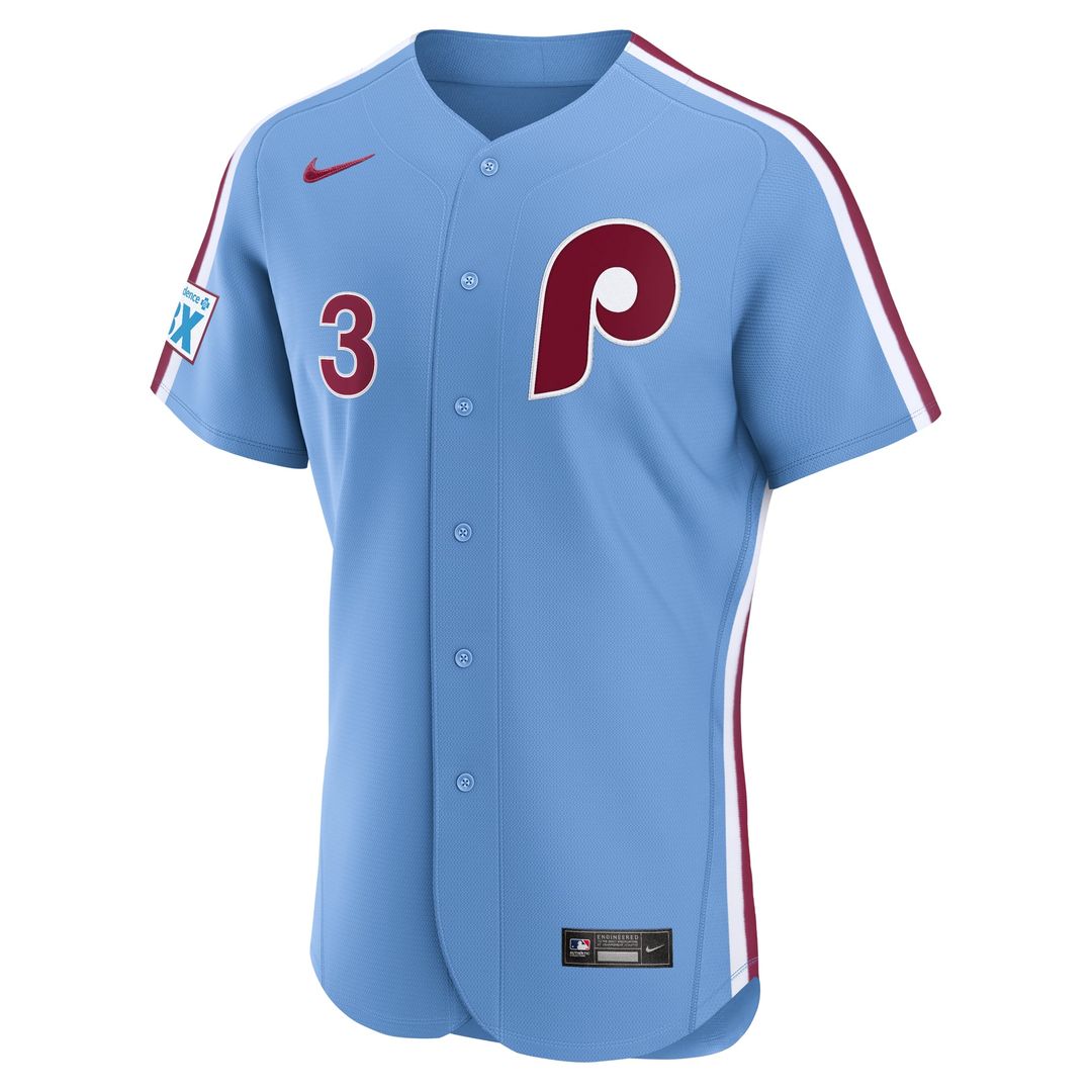 Men's Philadelphia Phillies Bryce Harper White Home Sponsor Patch Jersey