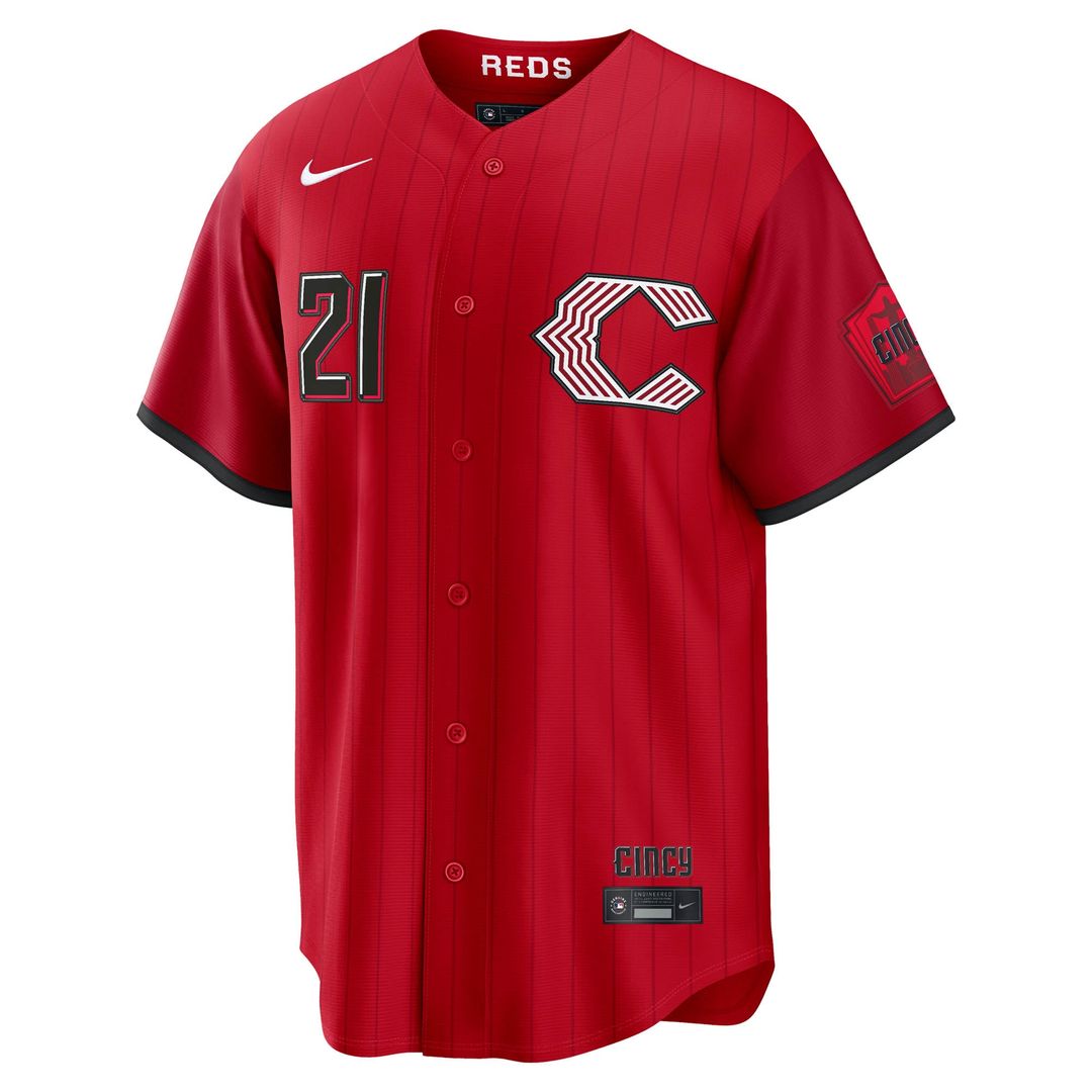 Men's Cincinnati Reds Hunter Greene Red 2026 City Connect Stadium Jersey