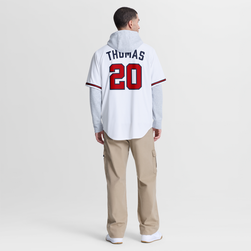 Men's Atlanta Braves Lane Thomas White Home Replica Jersey