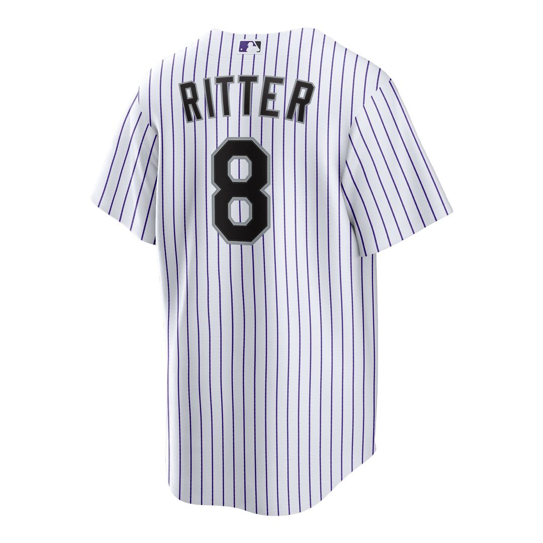 Men's Colorado Rockies Ryan Ritter White Home Replica Jersey