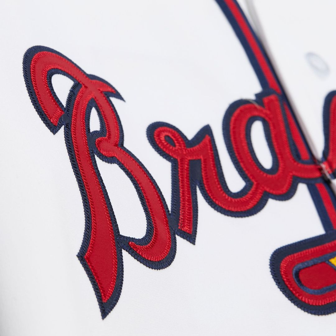 Men's Atlanta Braves Deion Sanders White 1992 Jersey