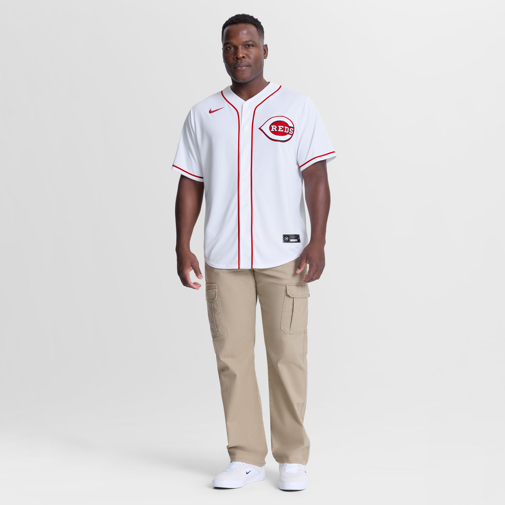 Men's Cincinnati Reds Elly De La Cruz White Home Replica Jersey
