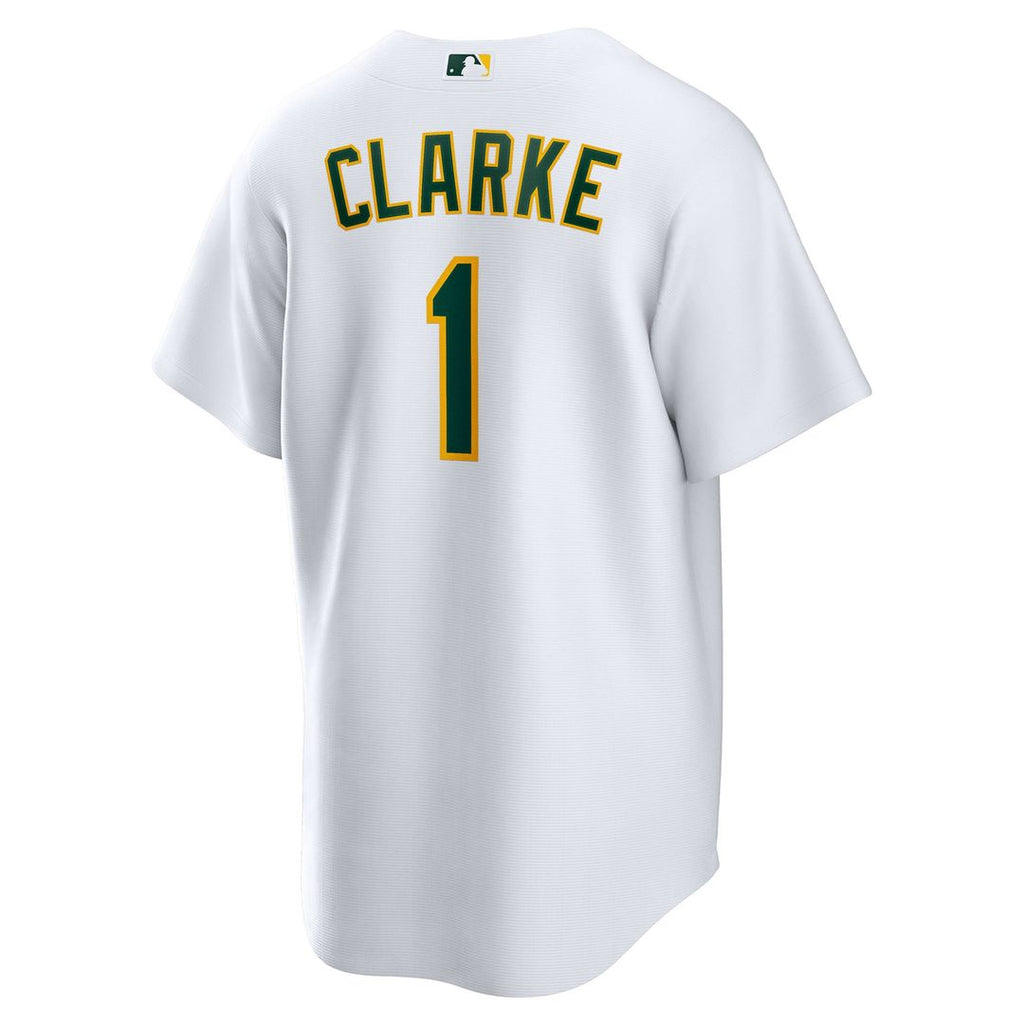 Men's Athletics Denzel Clarke White Home Replica Jersey