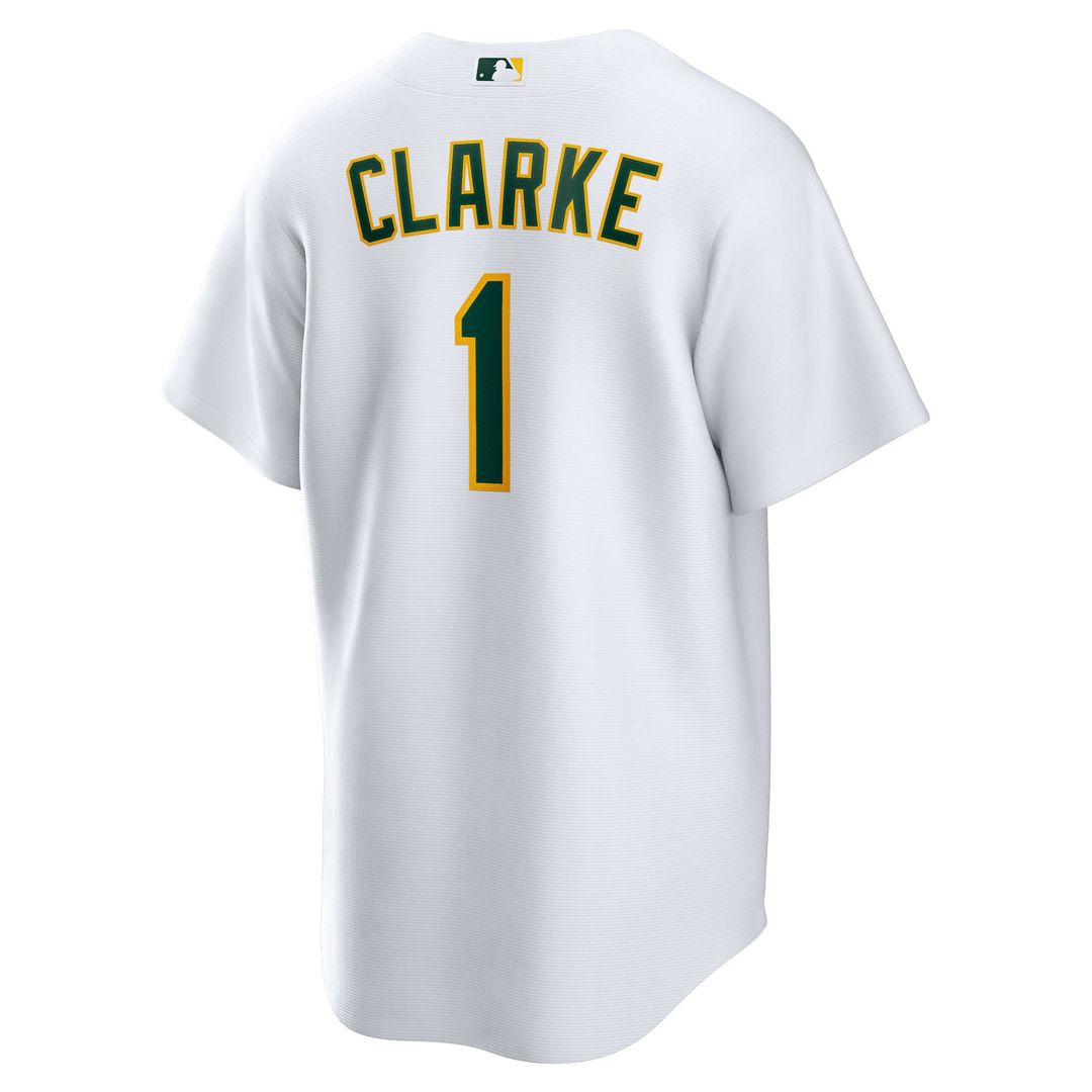 Men's Athletics Denzel Clarke White Home Replica Jersey