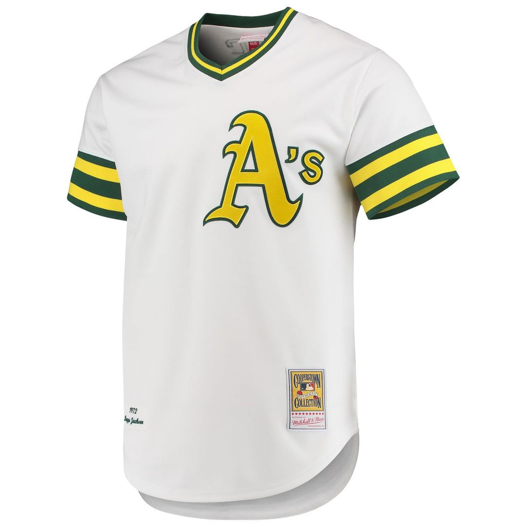 Men's Athletics Reggie Jackson White 1972 Jersey