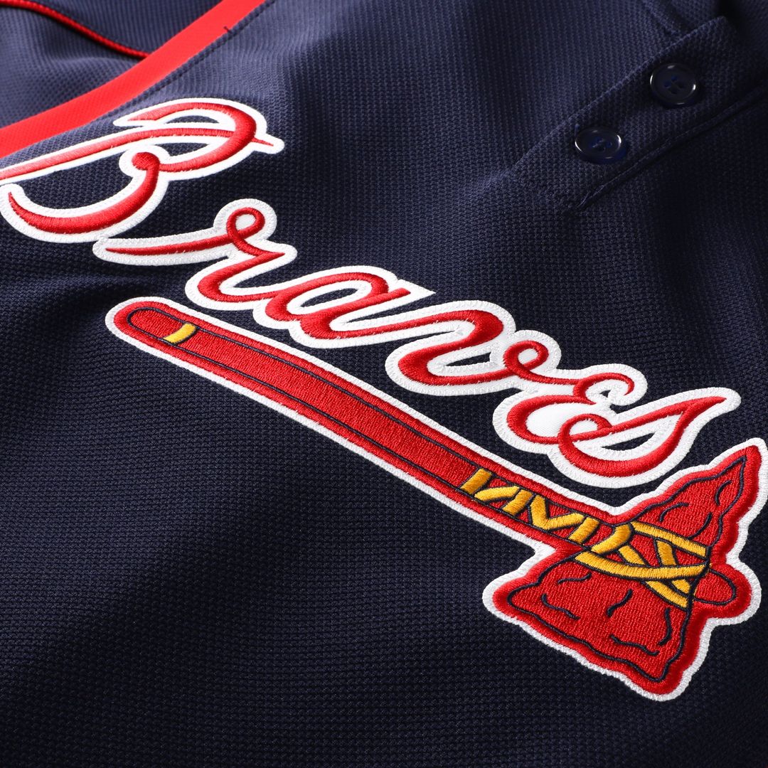 Men's Atlanta Braves Chipper Jones Navy Batting Practice Jersey
